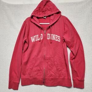 Vintage Y2K Camp David Wild Dunes Hoodie Size L Pink Full Zip Cotton Pockets